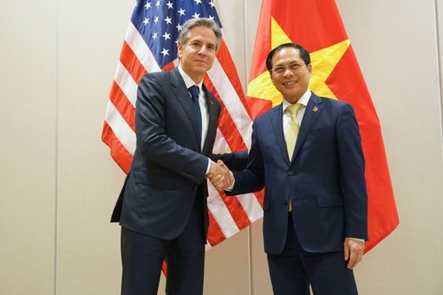 Canciller vietnamita se encuentra con sus homólogos de Japón y Estados Unidos - ảnh 2