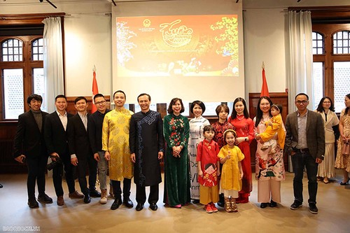 Vietnamitas en Dinamarca y Alemania celebran el Año Nuevo Lunar del Gato - ảnh 1