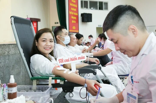 Unas 1.600 personas donaron sangre durante feriado del Tet - ảnh 1