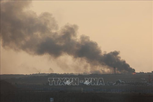 Oficina de la Cruz Roja en Gaza perjudicada por bombardeos - ảnh 1
