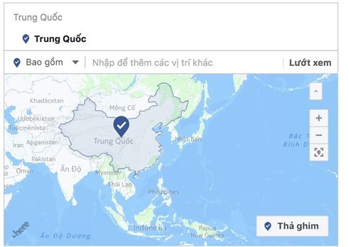 Facebook将中国地图中的黄沙和长沙两座群岛剔除 - ảnh 1