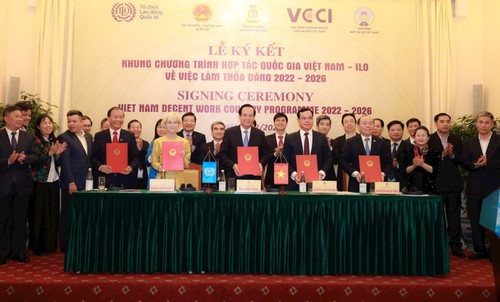 越南与国际劳工组织2022至2026年体面工作合作框架计划签署 - ảnh 1
