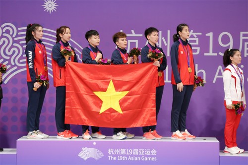 越南女子藤球队为越南赢得第二枚亚运会金牌 - ảnh 1