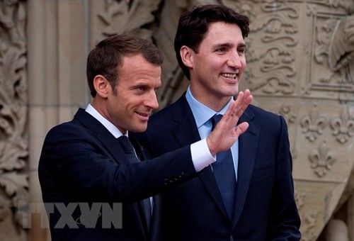 Trudeau et Macron unis contre la décision de Trump d’imposer des taxes à ses alliés - ảnh 1