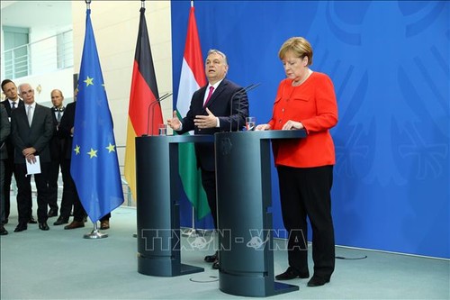 Angela Merkel et Viktor Orban s'opposent sur les «valeurs» de l'Europe - ảnh 1