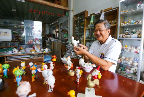 Nguyên Thanh Tâm et sa collection de mascottes à partir de coquilles d’œufs - ảnh 2