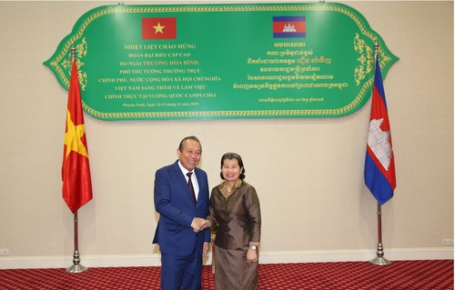 Le vice-Premier ministre Truong Hoa Binh en visite au Cambodge - ảnh 1