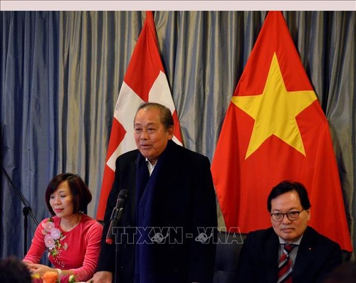 Têt : Le vice-Premier ministre Truong Hoa Binh rencontre des Vietnamiens de Suisse - ảnh 1