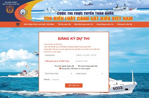 De nombreux Vietnamiens participent au concours de connaissance sur les gardes-côtes - ảnh 1