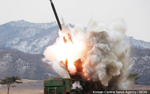 South Korea, Japan, US condemn North Korean missile test  - ảnh 1