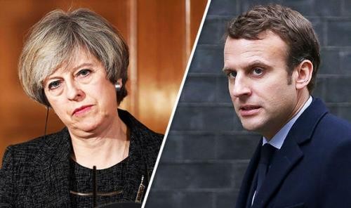 Macron, May questioned over Syria air strikes - ảnh 1