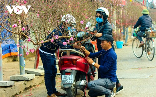 Bustling flower market ahead of Lunar New Year holiday - ảnh 3