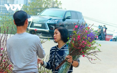 Bustling flower market ahead of Lunar New Year holiday - ảnh 5