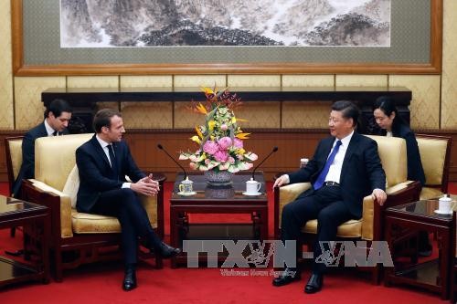 Macron urges China, EU to avoid pitfalls of protectionism - ảnh 1