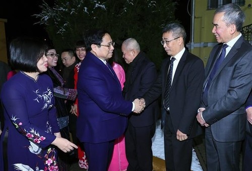 PM meets Vietnamese community in Hungary - ảnh 1