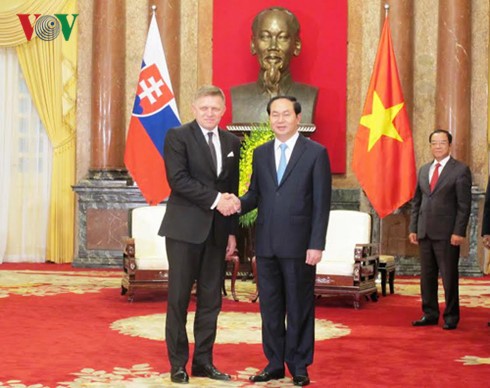 Die Spitzenpolitiker Vietnams treffen den slowakischen Premierminister Robert Fico - ảnh 1