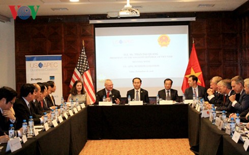Staatspräsident Trai Dai Quang empfängt Vertreter der Union der US-Unternehmen auf APEC  - ảnh 1