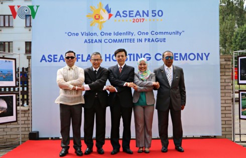 Feier zum 50. Gründungstag von ASEAN in verschiedenen Ländern - ảnh 1