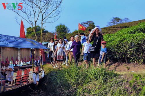 Tee-Insel Thanh Chuong zieht zum Tet-fest Touristen an - ảnh 6
