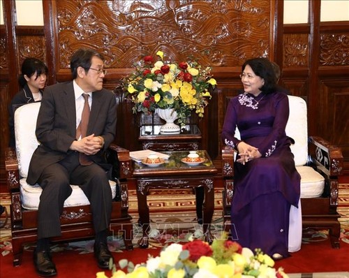 Vize-Staatspräsidentin Dang Thi Ngoc Thinh empfängt den japanischen Botschafter in Vietnam  - ảnh 1