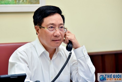 Vize-Premierminister, Außenminister Pham Binh Minh telefoniert mit seinem südkoreanischen Amtskollegen - ảnh 1