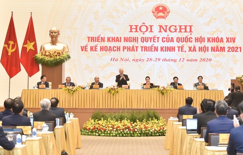KPV-Generalsekretär und Staatspräsident Nguyen Phu Trong leitet Online-Sitzung zwischen Regierung und Provinzen - ảnh 1