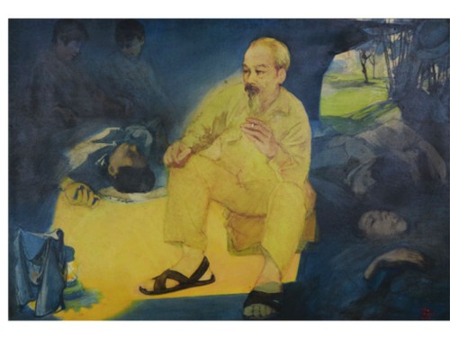 Gemäldeausstellung von Nguyen Cao Thuong und zwölf Maler - ảnh 1