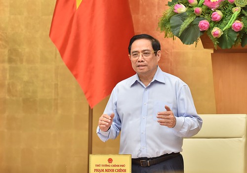 Entscheidung des Premierministers Pham Minh Chinh bei virtueller Sitzung mit Ho-Chi-Minh-Stadt - ảnh 1
