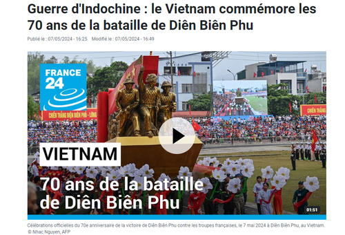 Die Feier zum 70. Jahrestag des Dien-Bien-Phu-Sieges steht in Schlagzeiten der französischen Medien - ảnh 1
