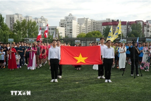 Eröffnung des Fußballturniers der vietnamesischen Gemeinschaft in Russland 2024 - ảnh 1