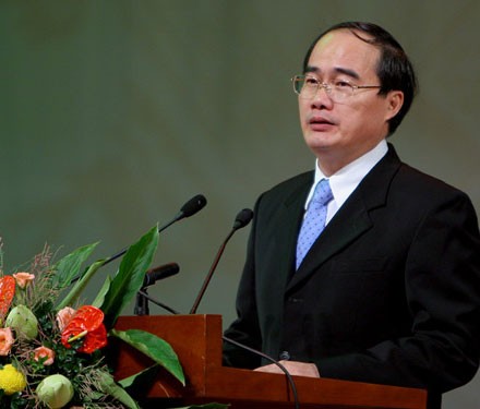 Phó thủ tướng Nguyễn Thiện Nhân nói chuyện chuyên đề  với cán bộ Đoàn thanh niên - ảnh 1