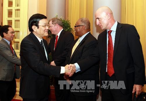 Chủ tịch nước Trương Tấn Sang tiếp đại diện Tập đoàn Dầu khí Exxonmobil (Hoa Kỳ)  - ảnh 1