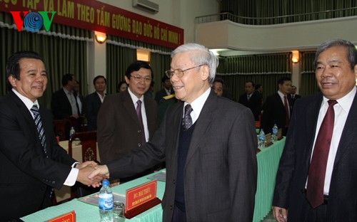 Tổng Bí thư Nguyễn Phú Trọng làm việc với Ban Thường vụ Tỉnh ủy Quảng Trị - ảnh 1