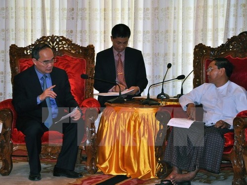 Chủ tịch Ủy ban Trung ương MTTQ Nguyễn Thiện Nhân thăm Myanmar - ảnh 1