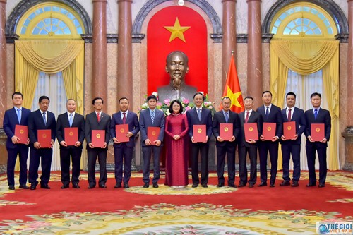Данг Тхи Нгок Тхинь вручила решение о назначении 12 послов Вьетнама в зарубежных странах на 2020 – 2023 годы - ảnh 1