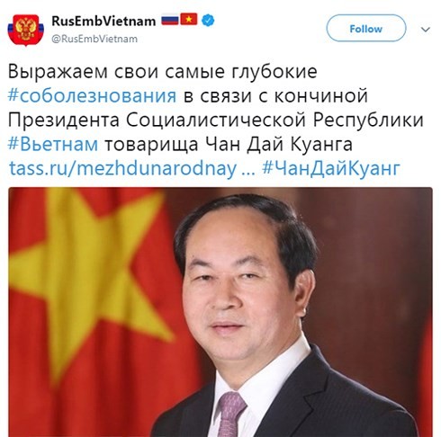 Media internasional secara serempak memberikan dan menyampaikan belasungkawa atas wafatnya Presiden Vietnam, Tran Dai Quang - ảnh 1