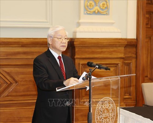 Pimpinan berbagai negara dan partai luar negeri mengucapkan selamat kepada Sekjen KS PKV Nguyen Phu Trong yang terpilih menjadi Presiden Vietnam - ảnh 1