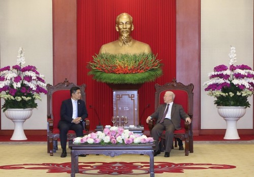 Sekjen Nguyen Phu Trong Terima Ketua Parlemen Singapura - ảnh 1