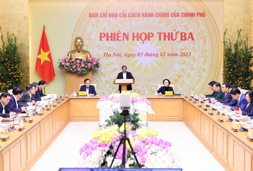 PM Pham Minh Chinh Pimpin Sidang ke-3 Badan Pengarah Urusan Reformasi Administrasi  - ảnh 1