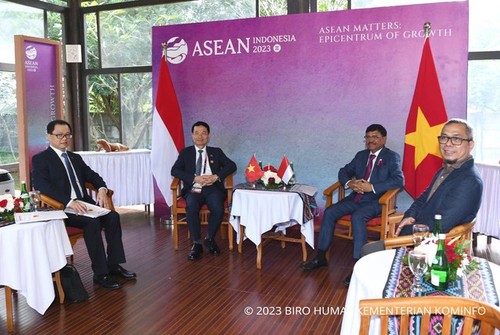 KTT ASEAN ke-42: Vietnam dan Indonesia Memperkuat Kerja Sama tentang Informasi dan Komunikasi - ảnh 1