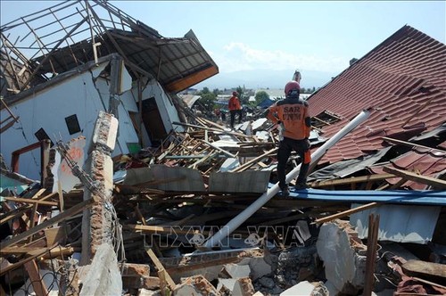 Jumlah korban yang tewas dalam musibah gempa dan tsunami di Indonesia bertambah menjadi hampir 2.000 orang - ảnh 1