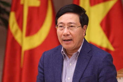 Deputi Perdana Menteri Vietnam, Pham Binh Minh memimpin sidang tentang pekerjaan persiapan penyelenggaraan pertemuan puncak ke-2 AS – RDRK di Vietnam - ảnh 1
