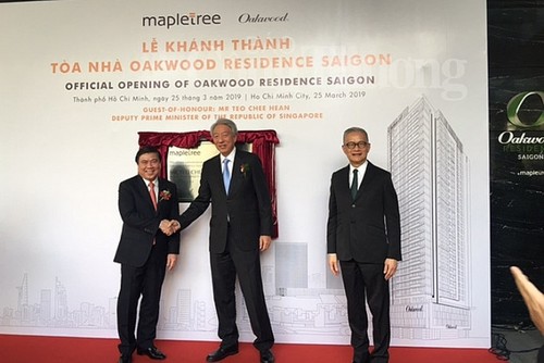 Deputi PM Singapura menghadiri upacara perkenalan proyek V-Plaza - ảnh 1