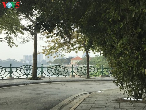 Pemandangan Kota Hanoi yang tenteram sentosa pada pembatasan sosial - ảnh 5