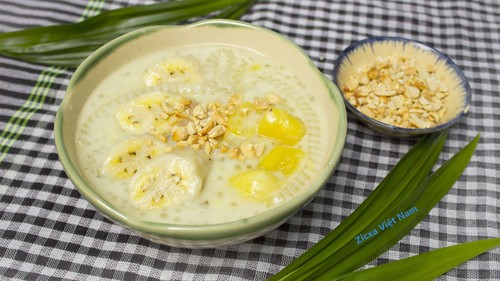 Memperkenalkan cara membuat kolak pisang campur kacang hijau untuk meredakan udara gerah pada musim panas - ảnh 1