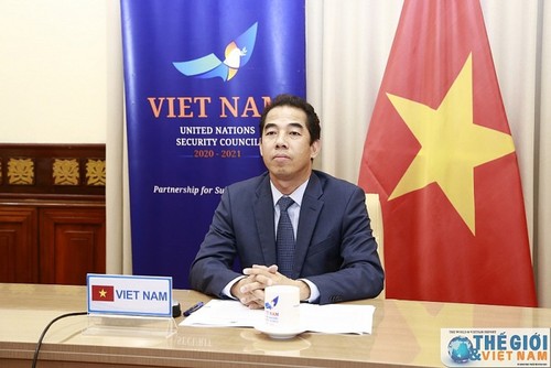 Vietnam menghadiri pembahasan terbuka secara daring dari DK PBB dengan tema Pandemi dan Keamanan - ảnh 1