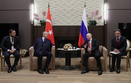 Presiden Rusia dan Turki Lakukan Pembicaraan tentang Situasi Suriah - ảnh 1