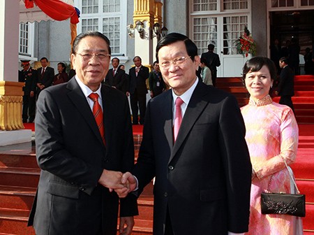 Staatspräsident Truong Tan Sang beendet Laosbesuch - ảnh 1