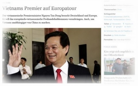 Premierminister Nguyen Tan Dung stattet den offiziellen Besuch in Deutschland ab - ảnh 1