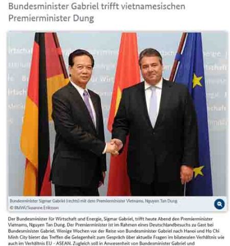 Deutsche Zeitungen berichten weiter über die Europa-Reise des Premierministers Nguyen Tan Dung - ảnh 1